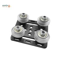 1 Cái 2020 V-Groove Nhôm Hồ Sơ Ròng Rọc Kim Loại Đen Trắng + Nhựa V-Slot Xây Dựng Giàn Bộ Tấm