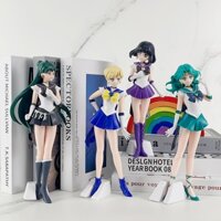 1 Cái 22-24cm Anime Thủy Thủ Mặt Trăng Hình Kaiou Michiru Meiou Setsuna Thủy Thủ Sao Thổ Tenoh Haruka PVC Nhân Vật Hành Động Mô Hình Máy Tính Để Bàn Trang Trí Đồ Chơi Búp Bê