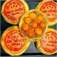 1 cái /500g bánh pía song vị 8 trứng muối đâuu xanh môn sầu riêng