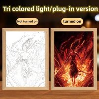 1 Cái Cậu Bé Ma Thuật gầm rú trên biển, Nezha Taiyi, Tranh Ánh Sáng Người Thật, Trang Trí Phòng Ngủ, Sân thượng, Đèn Ngủ Nhỏ, Quà Tặng Ngày Lễ Tình Nhân Cho Bạn Trai Và Bạn Gái