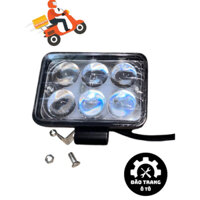 1 cái Đèn 6 bóng vuông 12v 24v đến 80v ô tô đèn trợ sáng lắp cho ô tô xe máy