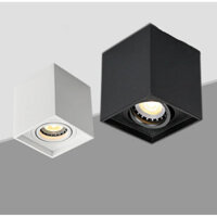 1 cái đèn LED âm trần gắn trên bề mặt vuông với bóng đèn LED GU10 thay thế 7W 12W, đèn trần LED AC85V-265V trong nhà