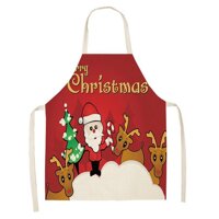 1 Cái Đỏ Giáng Sinh Tạp Dề Vải Lanh Cotton Tạp Dề 53*65 Cm Trưởng Thành Yếm Nhà Nấu Ăn Nhà Bếp Nướng Vệ Sinh phụ Kiện CM1005