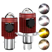 1 Cái H4 Bóng Đèn LED Siêu Sáng Đèn Xe Máy H6 BA20D HD Ống Kính Laser Xe Máy Bóng Đèn Pha Có Quạt Cho Xe Ba Bánh