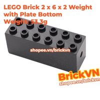 [1 Cái] LEGO Gạch Đối Trọng 2x6x2 Đen Nặng 53,3g ID 6094053 73843