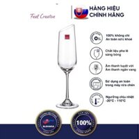 1 cái ly pha lê champagne 230 ml vát miệng Tiệp Khắc Sang trọng
