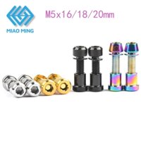 1 Cái / Titanium HỢP KIM BOLTS M5 + Bu Lông Titan M5x16 / 18 / 20 Vít Đầu Lục Giác Có Máy Giặt Cho Bộ Đai Ốc Vít Khóa Nĩa Thân 3T