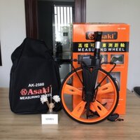 1 cái Xe đo khoảng cách AK-2580, màu cam-đen, kích thước 12"/200mm- Thước lăn đo đường