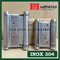1 Cặp bản lề tự động 2 chiều INOX 304 cao cấp Hammered 3033 (dài 8cm/10cm)