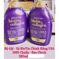 1 CẶP DẦU GỘI - XẢ BIOTIN & COLAGEN - OGX ( Chai 385ml x 2 )