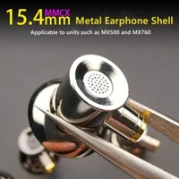 1 Cặp Đầu Phẳng 15.4mm Vỏ Tai Nghe Kim Loại Đồng Nguyên Chất Vỏ Tai Nghe Có Ổ Cắm MMCX Tai Nghe Vỏ Khoang Sử Dụng Cho MX500 MX760 Loa Đơn Vị