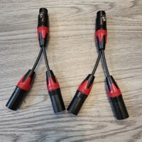 1 cặp dây tín hiệu 1 đầu canon cái ra 2 đầu canon đực cao cấp, dây jack xịn chống nhiễu tốt