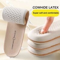 1 Cặp Đế Lót Giày Thể Thao Bằng Cao Su Latex Da Bò Hấp Thụ Sốc