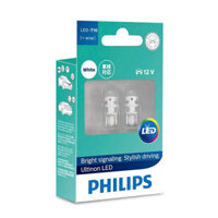 [1 Cặp] Đèn Led T10 Philips Ultinon 6000k  Bảo hành 5 năm