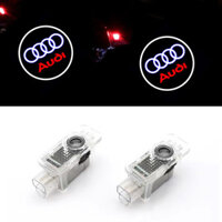 1 Cặp Giao Diện Kép Đèn led Ô Tô Mặt Đất Đèn Laser Chiếu Cửa Đèn LOGO Cho AUDI Đèn Chào Mừng AUDI