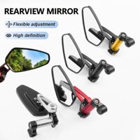 1 cặp gương hợp kim CNC SI xoay 360 độ bằng kính trắng gương chiếu hậu phổ thông cho xe máy