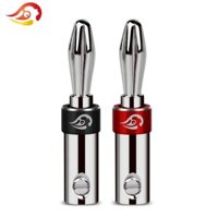 1 Cặp Mạ Rhodium Mạ Vàng Loa Vít Chuối Cắm HiFi Stereo Adapter Dây Hàn Đầu Nối Cáp