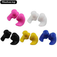 1 Cặp Nút Bịt Tai Silicone Nhiều Màu Chống Nước Tiện Dụng Khi Đi Bơi