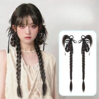 1 cặp tóc giả, bím tóc, nữ nổi tiếng trên internet, hot girl, ngọt ngào và mát mẻ