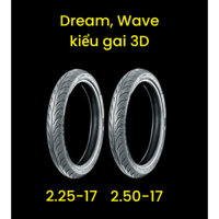 1 Cặp Vỏ Lốp Xe Dream, Wave, Future kiểu gai 3D có dùng săm size 2.25-17 và 2.50-17 CASUMINA