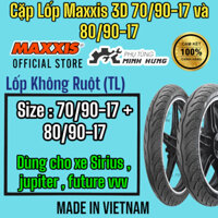 1 Cặp vỏ Maxxis 3D (kim cương) 70/90-17 TL và 80/90-17 TL cho xe số- Vỏ Không ruột >>>