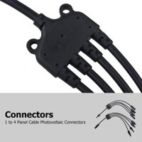 1 Cặp x 4 chiều MC4 Đầu nối năng lượng mặt trời nhánh Y M / M / M / F và F / F / F / F / M Đầu nối nhánh cáp bảng điều khiển năng lượng mặt trời