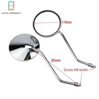 1 Cặp Xe Máy Xe Tay Ga Gương Đa Năng Xe Máy Gương Chiếu Hậu 8 Mm Tròn Hình Bầu Dục lồi Gương