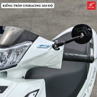 (1 CÂY TRÁI) KÍNH CHIẾU HẬU TRÒN UNIRACING CHÂN XOAY 360 XẾP GỌN GÀNG