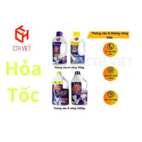 [1 Chai 1400ml] Nước Thông tắc bồn cầu/cống chống hôi và diệt khuẩn, trị nghẹt bảo vệ đường ống.