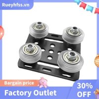 1 Chiếc 2020 V-Groove Nhôm Hồ Sơ Ròng Rọc Kim Loại Đen Trắng + Nhựa 3D Phụ Kiện Máy In V-Slot Xây Dựng Giàn Tấm Bộ