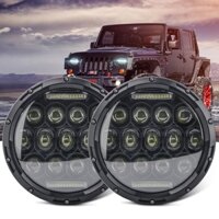 1 Chiếc 7 Inch Xe Máy LED H4 Đèn Pha DRL Hi-Lo Tia Chạy Đèn Cho Moto Harley Yamaha Jeep JK TJ 4x4 Lada Niva Off Road Hunter Hummer Phụ Kiện Ô Tô Tự Động