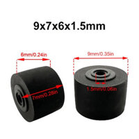1 Chiếc 9mmx7x6x1.5 Cao Su Pinch Con Lăn Dây Ròng Rọc Cho Cassette Sàn Âm Thanh Băng Ghi Ổ Đĩa Walkman Stereo Player Phụ Kiện