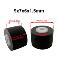1 Chiếc 9mmx7x6x1.5 Cao Su Pinch Con Lăn Dây Ròng Rọc Cho Âm Thanh Băng Ghi Ổ Đĩa Cassette Sàn Walkman Stereo Player Thành Phần