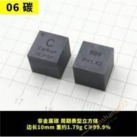 1 chiếc Bismuth / Niobium / yttrium / vonfram / kẽm / coban Khối mật độ kim loại khối lập phương cho bộ sưu tập bàn tuần hoàn 10x10x10mm