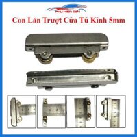 1 chiếc con lăn trượt 2 bánh xe đẩy kéo dày 5mm bằng đồng chịu lực tốt