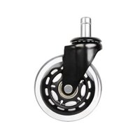 1 Chiếc Đa Năng Nội Thất Bánh Xe 3 Inch Cao Su Xoay 360 Độ Con Lăn An Toàn Yên Tĩnh Cán Văn Phòng Ghế Bánh Xe