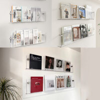 1 Chiếc INS Trong Suốt Acrylic Tường Tạp Chí Giá Để Đồ Kệ Sách Trẻ Em Hình Sách Báo Hồ Sơ Giá Đỡ Treo Tường