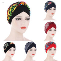 1 Chiếc Khăn Trùm Đầu Thời Trang Mũ Đen Hoa Turban Mũ Da Báo Điểm Chui Đầu Mũ Dành Cho Nữ