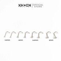 (1 Chiếc) Khuyên Mũi chân Cong chữ C đá chấu - Khoen store