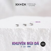 (1 Chiếc) Khuyên Mũi chữ L đá Chấu 3mm - Titanium G23 - Khoen store