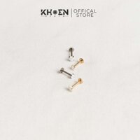 (1 Chiếc) Khuyên tai Đá Opal Trắng Titanium G23 - Khoen store