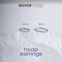 (1 Chiếc) Khuyên tai Tròn nút bật đá giữa 0.8mm, mũi nostril - Thép không gỉ - Khoen store