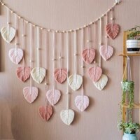 1 Chiếc Lá Xanh Vòng Hoa Macrame Treo Tường Nghệ Thuật Trên Giường Boho Trang Trí Nhà Hiện Đại Phòng Khách Trang Trí Tường Mẹ Quà Tặng Trang Trí Giáng Sinh Ảnh Treo Tường