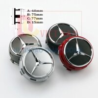 1 chiếc logo chụp mâm, ốp lazang bánh xe ô tô Mercedes - HÀNG CHÍNH HÃNG