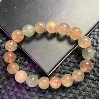 1 Chiếc Màu Tự Nhiên Rutiled Vòng Tay Thạch Anh Nhiều Chữa Bệnh Reiki Trang Sức Co Giãn Lắc Tay Trẻ Em Quà Tặng Sinh Nhật 11.7MM