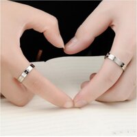 1 CHIẾC NHẪN ĐÔI INOX TÌNH NHÂN INOX FOREVER LOVE - Màu Trắng - 5