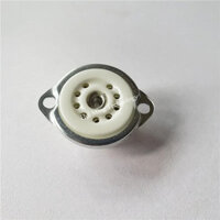 1 Chiếc Ống Gốm Ổ Cắm Gzc9-F Gzc9-F-G 9 Pin Giàn Giáo Ống Chân Bạc Cho HIFI 12AX7 12AU7 12AY7 6J8 ECC83 ECC82 6n2 6P1