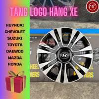 1 chiếc Ốp (chụp) mâm lazang 12, 13, 14, 15 inch hoa mai cho xe ô tô có logo hãng xe ''minhtam'