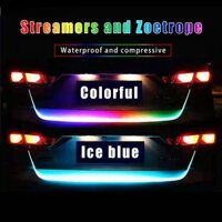 1 Chiếc RGB Xe Phía Sau Thân Cây Đuôi Năng Động Streamer Cảnh Báo Ngược Dải LED Tự Động Bổ Sung Phá Trun Đèn Tín Hiệu 12V 1.2M 1.5M