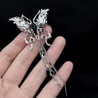 1 Chiếc Thời Trang Mới Bướm Đen Zircon Thổ Cẩm Cho Nữ Cô Gái Tinh Tế Thoáng Mát Trang Sức Tua Rua Dây Xích Phụ Kiện